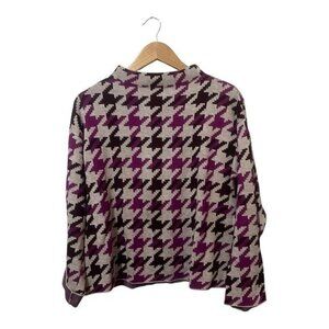 Ann Taylor Factory Herringbone Sweater Size Medium Purple